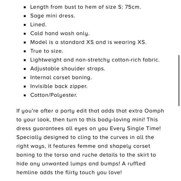 Hello Molly EVERY SINGLE TIME DRESS SAGE - Picture 9 of 9